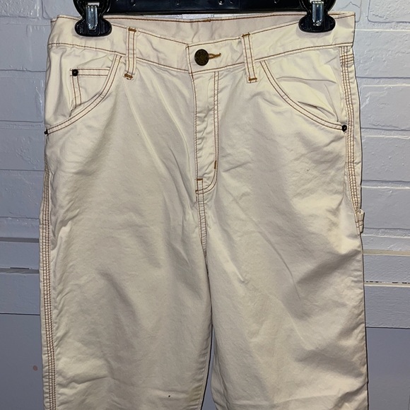 BDG High Rise Girlfriend Utility Painter's Pants, Ivory size - Picture 4 of 5